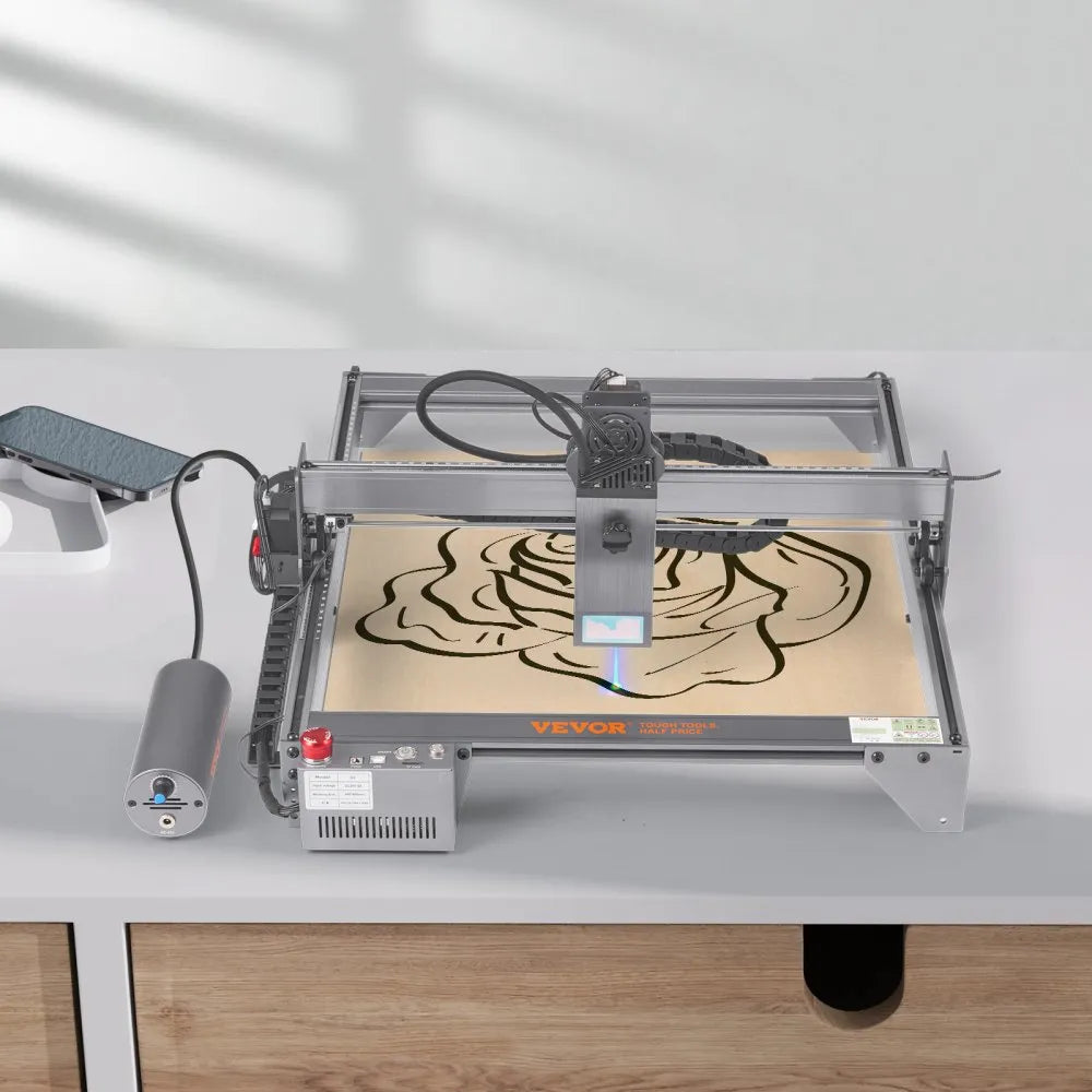 VEVOR Laser Engraver, 20W Output Laser Engraving Machine, 15.7" x 15.7" Large Working Area, 10000mm/min Movement Speed, Compressed Spot with Rotary Roller, Laser Cutter for Wood, Metal, Acrylic