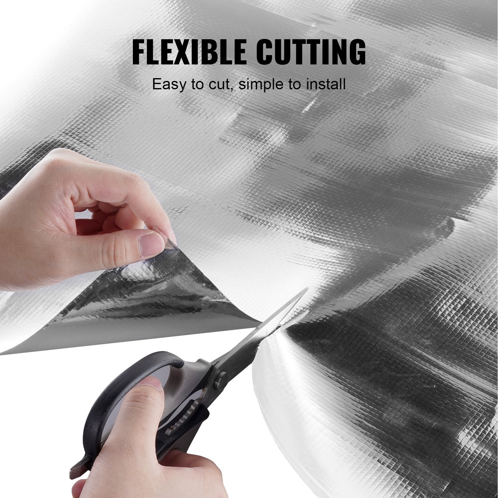 VEVOR Double Reflective Insulation Roll Woven Fabric Radiant Barrier 48"x250ft 