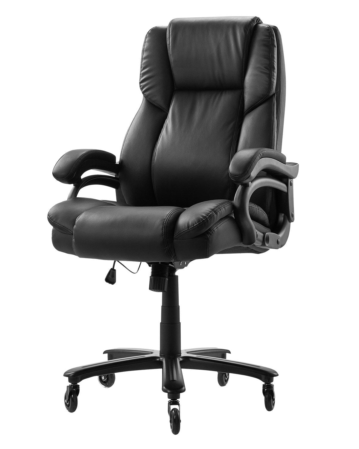 VEVOR Executive Chair High Back Office Chair Knob-Control Lumbar Support Black 