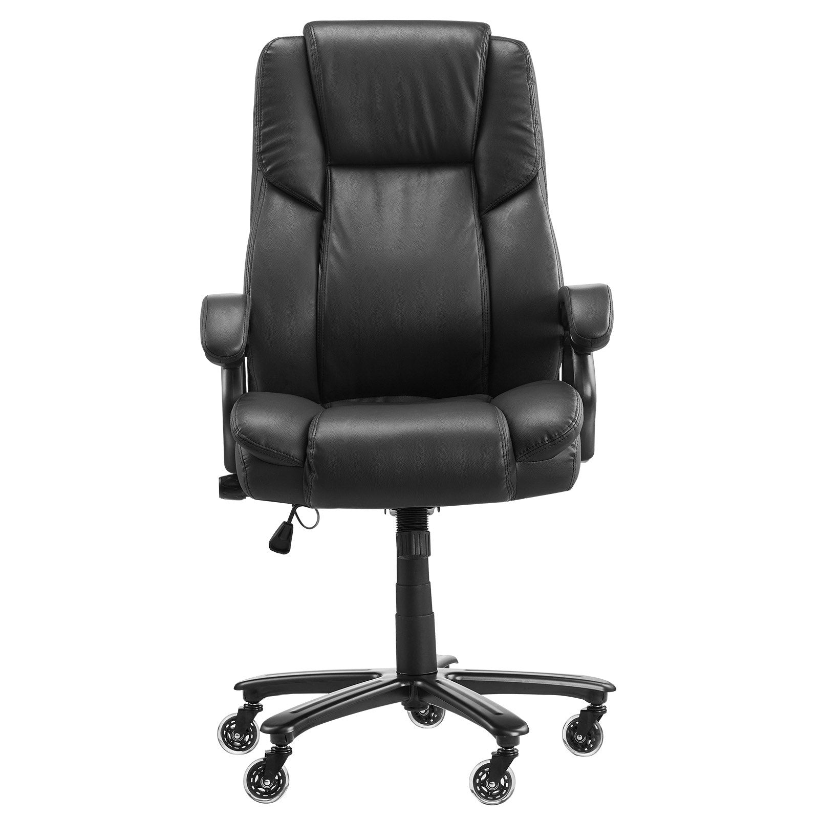 VEVOR Executive Chair High Back Office Chair Knob-Control Lumbar Support Black 