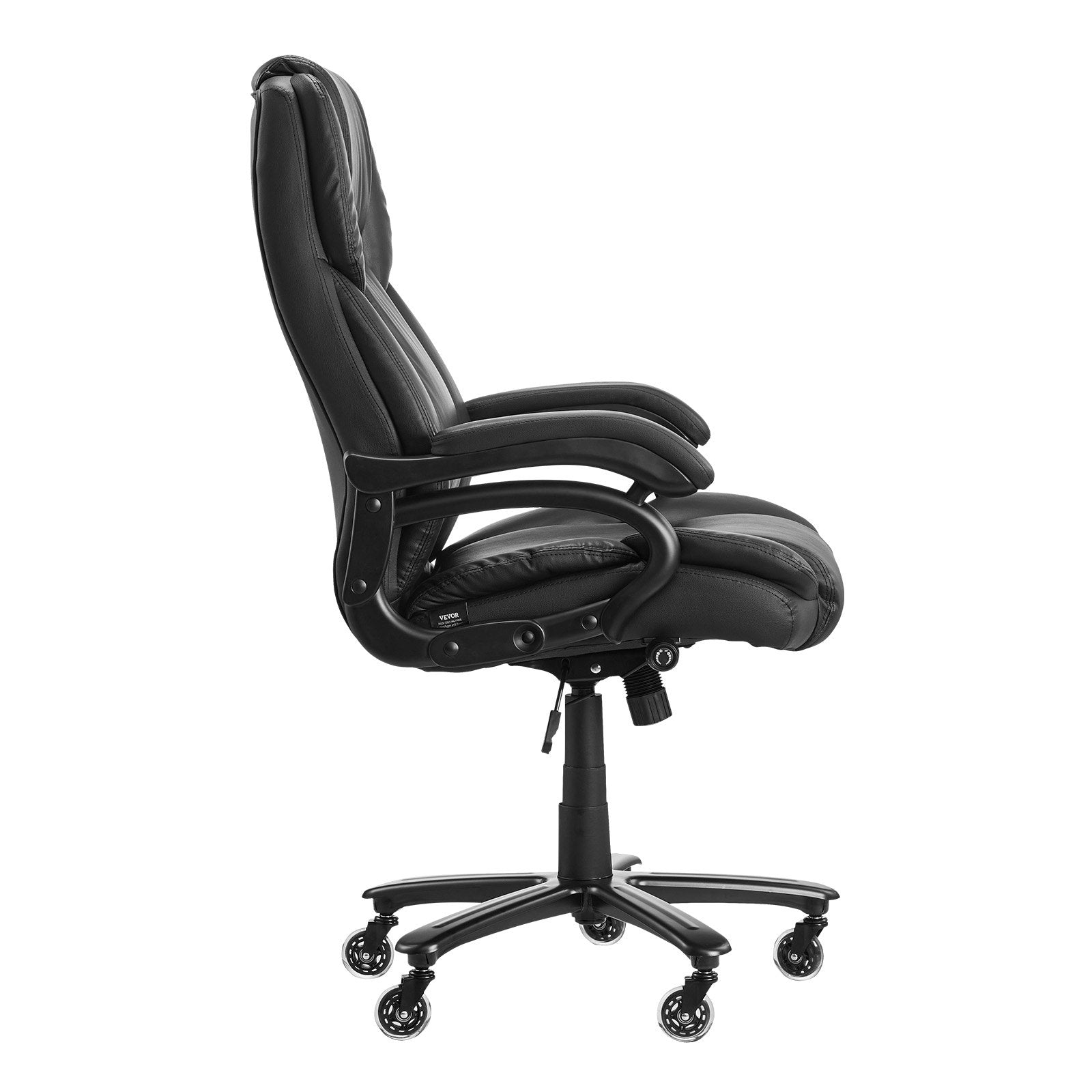 VEVOR Executive Chair High Back Office Chair Knob-Control Lumbar Support Black 