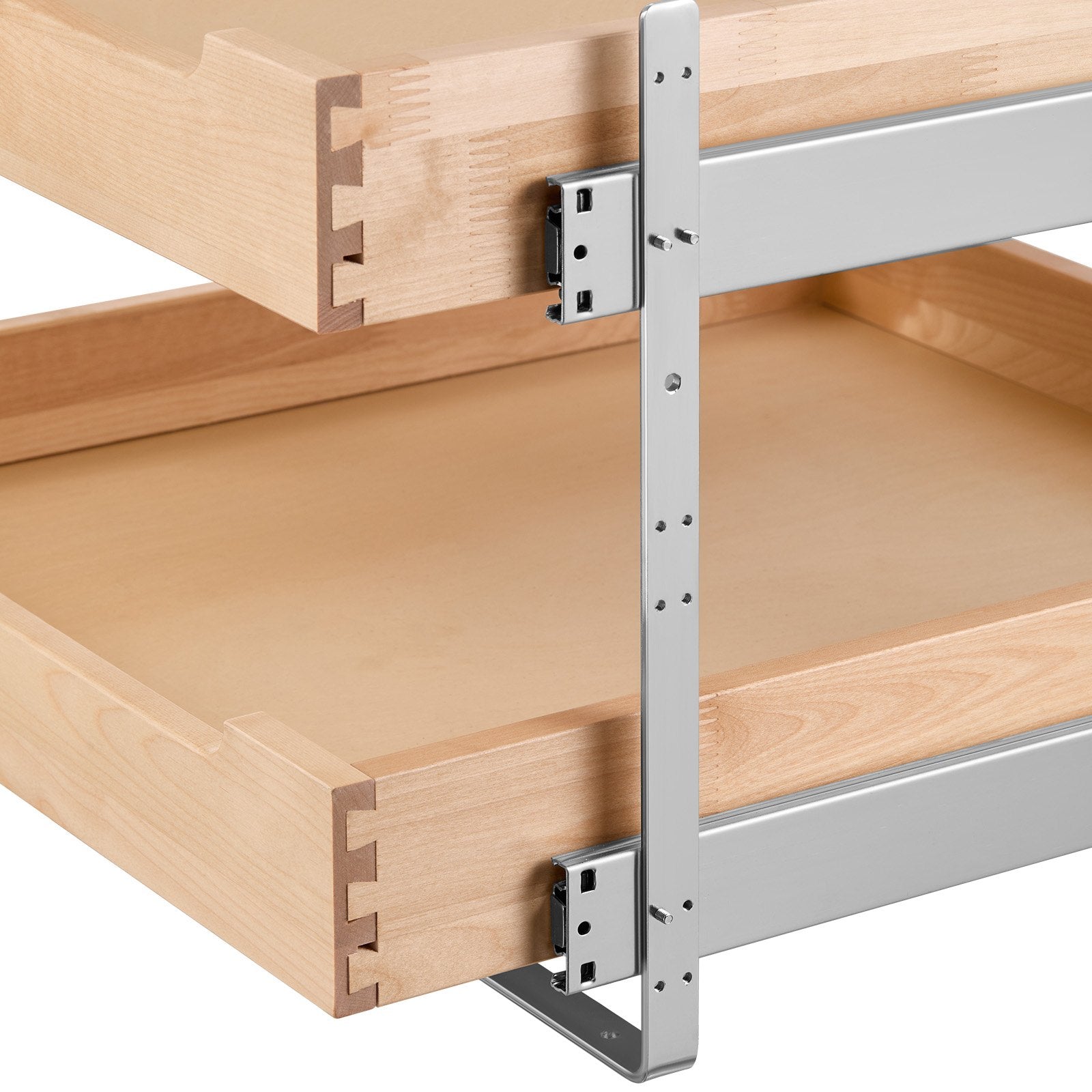 VEVOR 2Tier Pull Out Cabinet Organizer Soft Close Slideout Wood Drawer 17"W x 21"D 