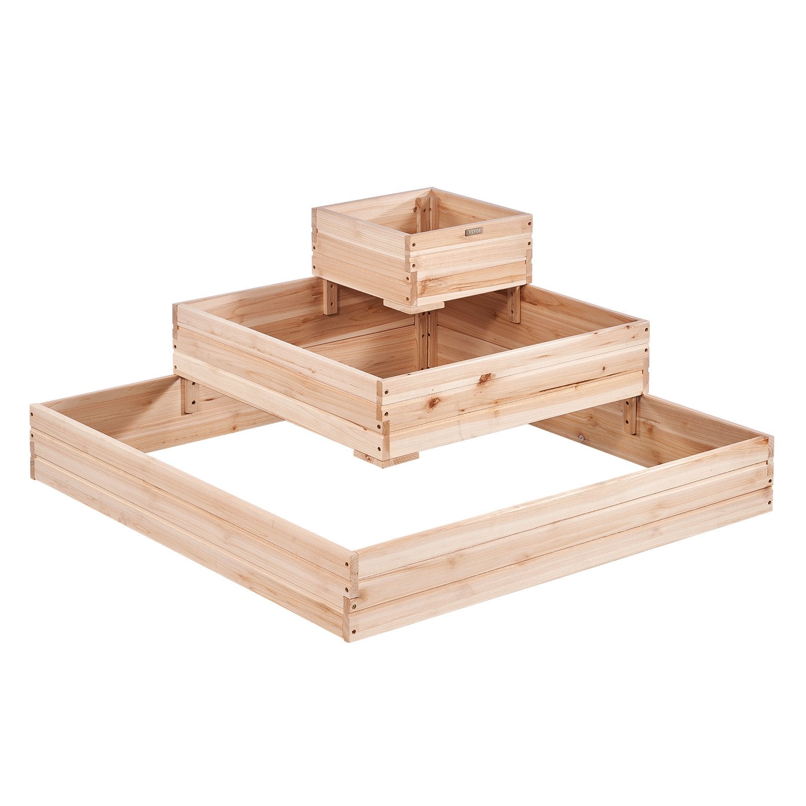 VEVOR Wooden Raised Garden Bed Planter Box 44.5x44.5x20.1" Flower Vegetable Herb 