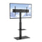 VEVOR TV Stand Mount, Swivel Tall TV Stand for 32 to 85 inch TVs, Height Adjustable Portable Floor TV Stand with Tempered Glass Base for Bedroom, Living Room