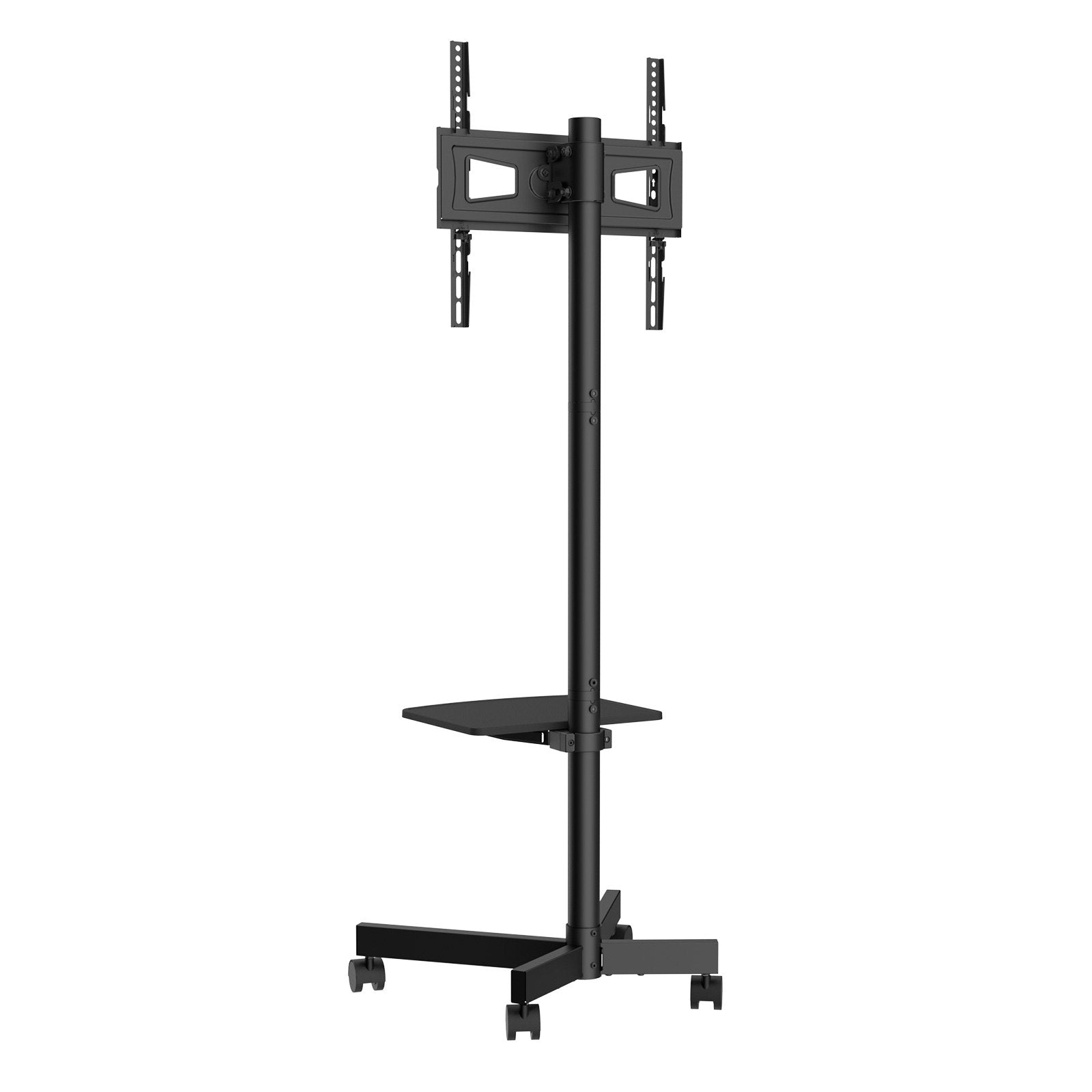 VEVOR Mobile TV Stand, Mobile TV Cart for 23 to 60 inch TVs, Height Adjustable Portable TV Stand with Wheels, with A Tray for Audio-Visual Devices, Rolling TV Stand with Mount for Bedroom, Living Room 