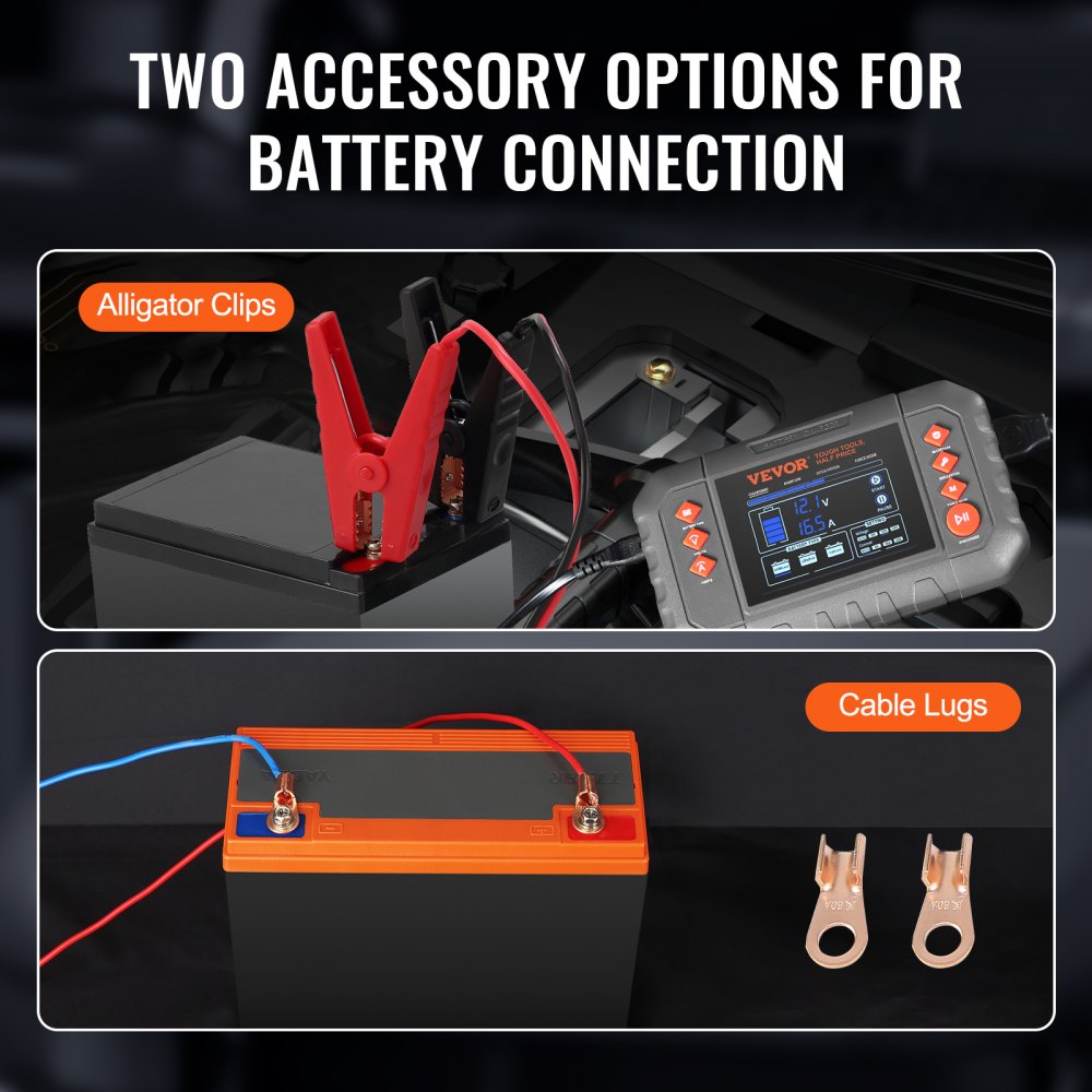 VEVOR Smart Battery Charger, 20-Amp, Lithium LiFePO4 Lead-Acid (AGM / Gel / SLA) Car Battery Charger with LCD Display, Trickle Charger Maintainer Desulfator for Boat Motorcycle Lawn Mower Deep Cycle 