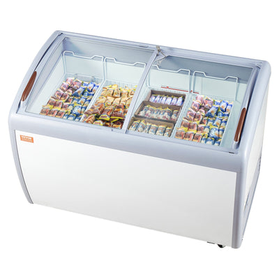 VEVOR 12.8Cu.ft Commercial Ice Cream Display Case Gelato Dipping Freezer Cabinet 