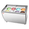 Commercial Ice Cream Display Freezer – 13.1 Cu. Ft. Gelato Dipping Cabinet with LED Lighting