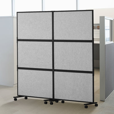 VEVOR Acoustic Room Divider Partition Panel Privacy Screen 2 Pack Light Gray 