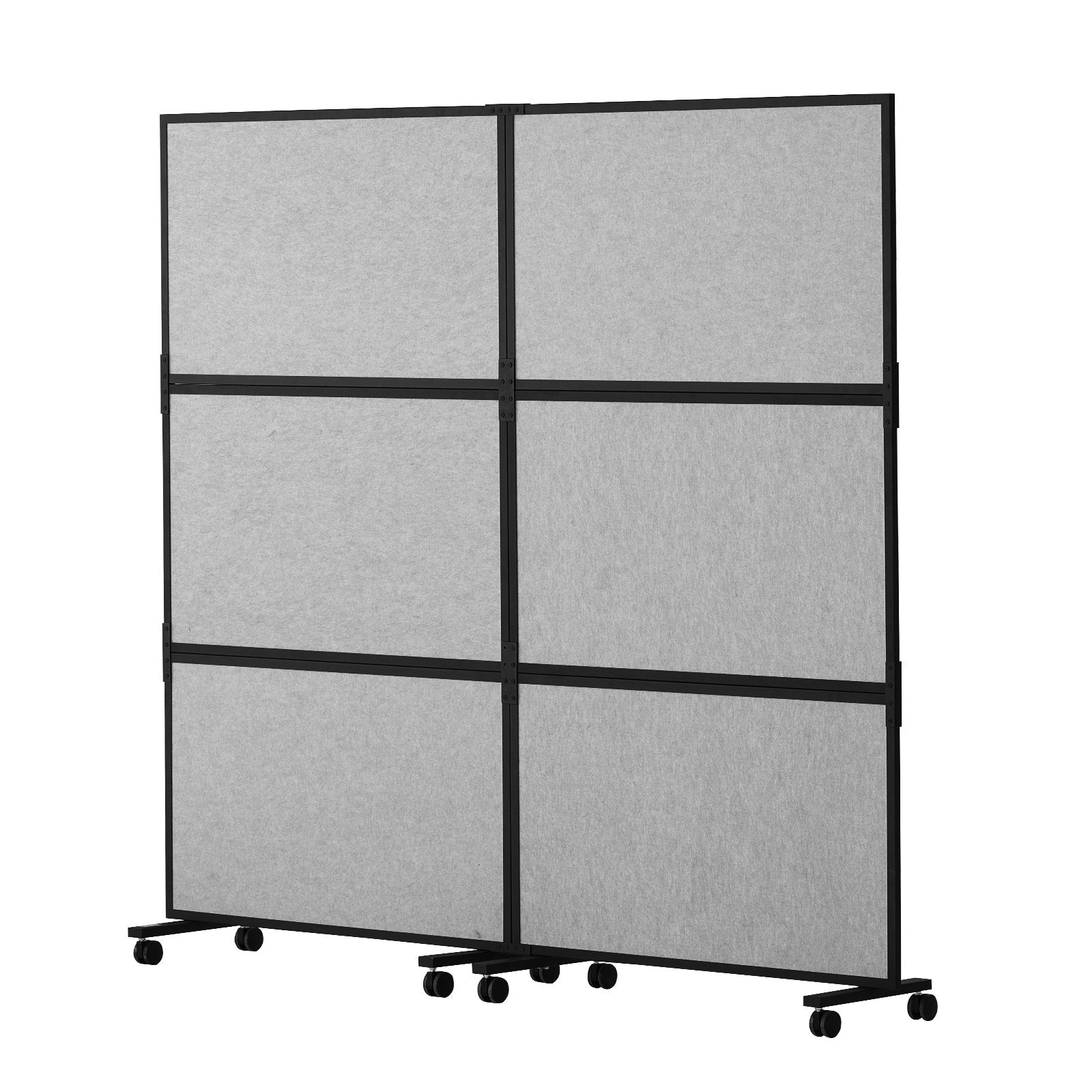 VEVOR Acoustic Room Divider Partition Panel Privacy Screen 2 Pack Light Gray 