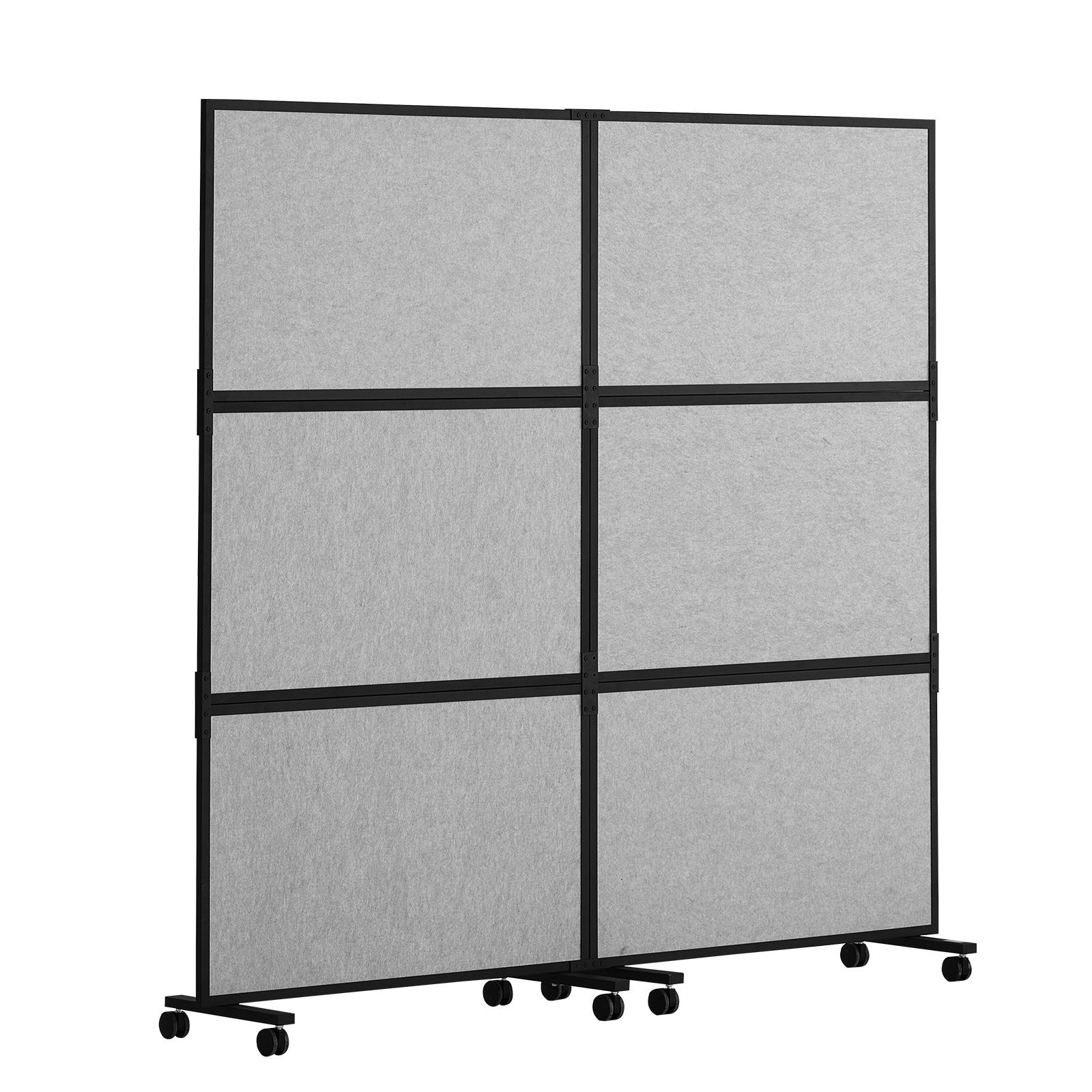 VEVOR Acoustic Room Divider Partition Panel Privacy Screen 2 Pack Light Gray 