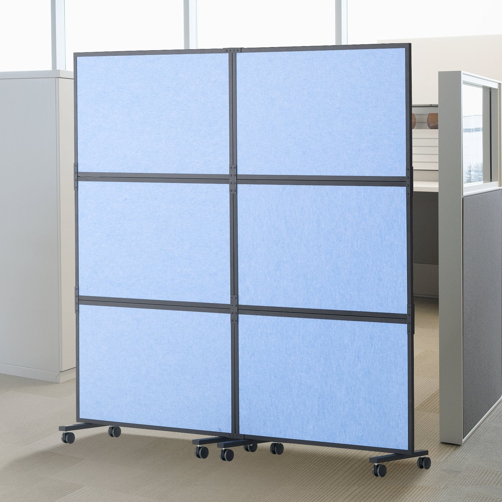 VEVOR Acoustic Room Divider Partition Panel Privacy Screen 2 Pack Indigo Blue 