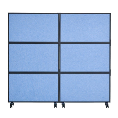VEVOR Acoustic Room Divider Partition Panel Privacy Screen 2 Pack Indigo Blue 