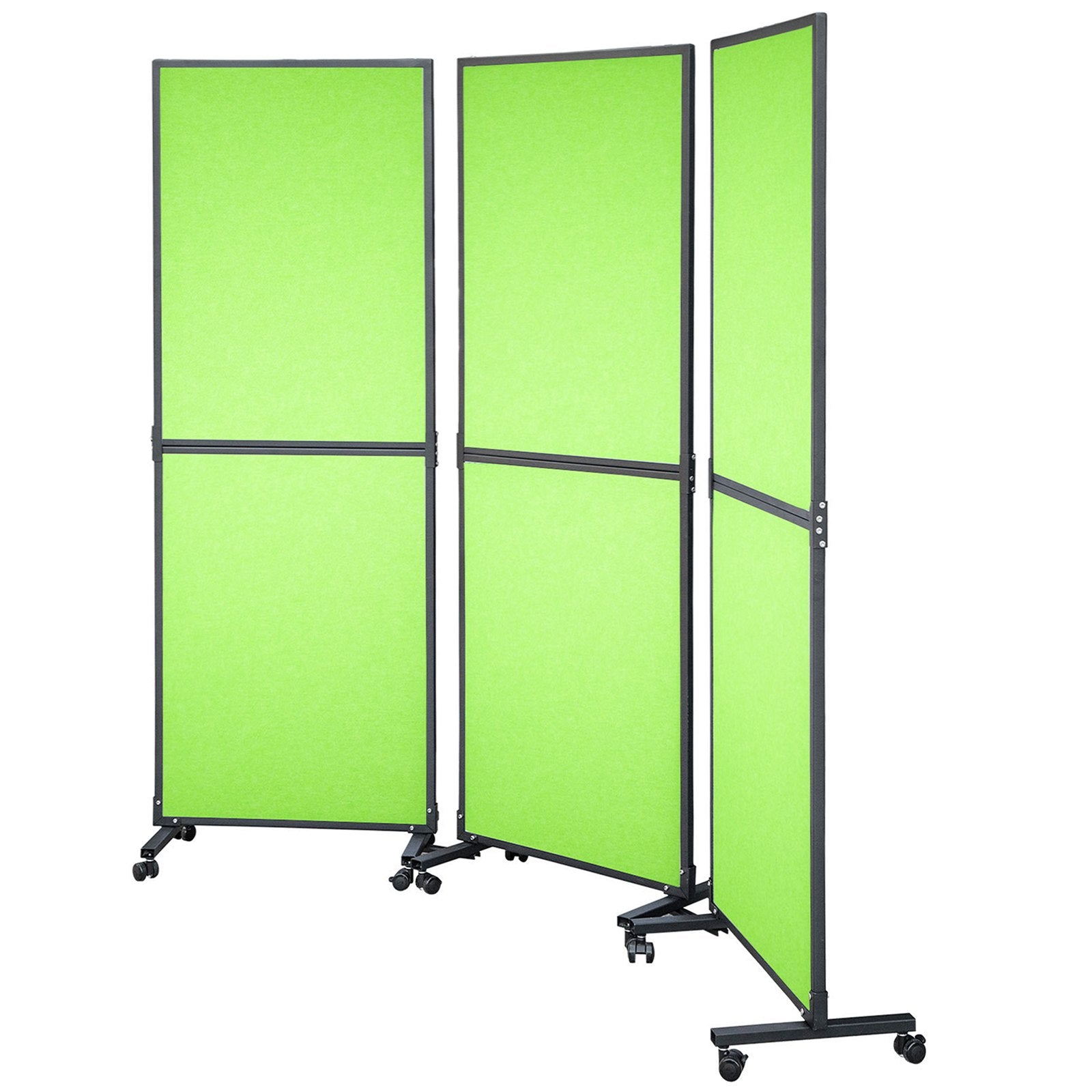 VEVOR Acoustic Room Divider 72\" x 66\" Office Partition Panel 3 Pack Office Divider Wall Tea Green Office Dividers Partition Wall Polyester & 45 Steel Cubicle Wall Reduce Noise and Visual Distractions 
