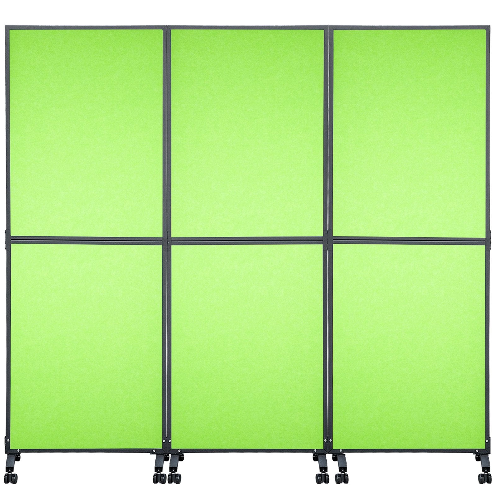 VEVOR Acoustic Room Divider 72\" x 66\" Office Partition Panel 3 Pack Office Divider Wall Tea Green Office Dividers Partition Wall Polyester & 45 Steel Cubicle Wall Reduce Noise and Visual Distractions 