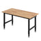 VEVOR Adjustable Workbench, 1500 lbs Capacity, 48 x 24 Inch Oak Wood Top Workbench with 26.3-40.2 Inch Height Adjustment, Heavy-Duty Hardwood Worktable for Garage, Workshop, Home, Office, Commercial