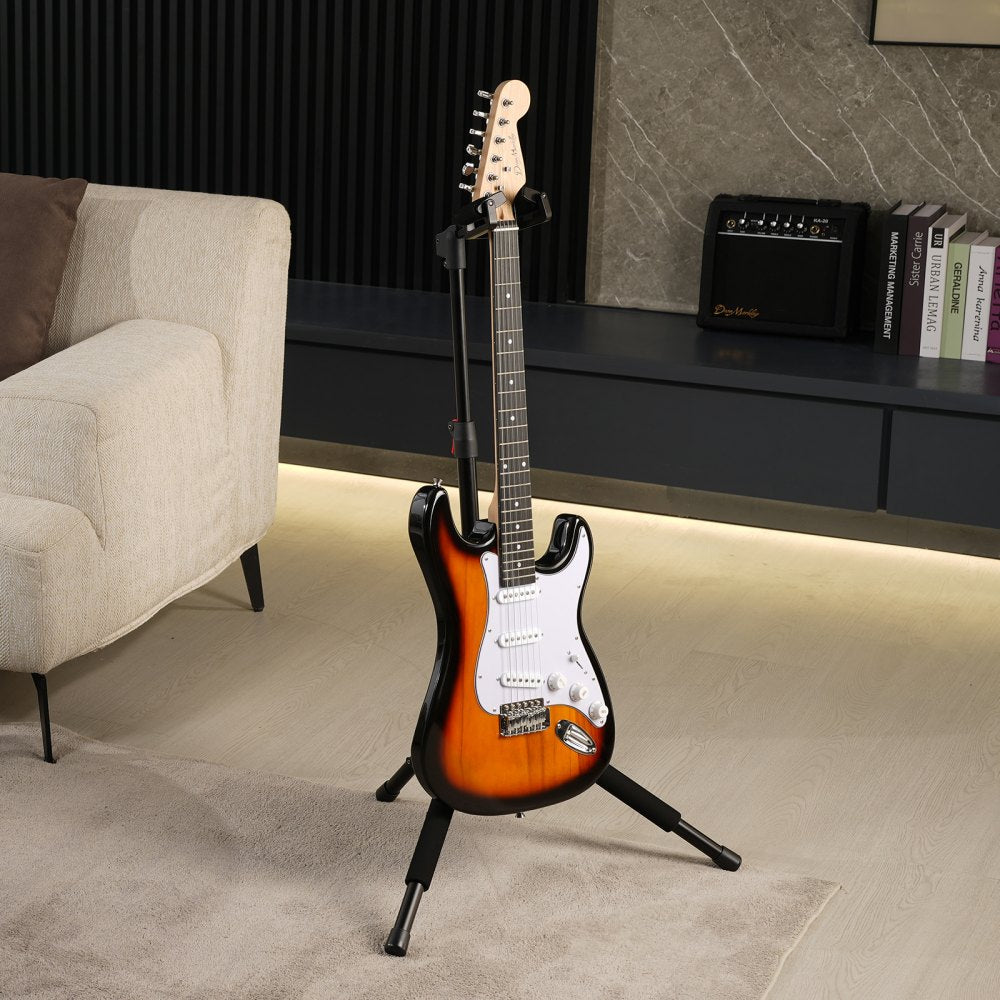 VEVOR Tripod Guitar Stand Floor-Standing Foldable 35.4-47.2 in Adjustable Height 