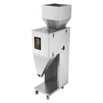 VEVOR Particle Filling Machine, 0.022-2.2 lbs/10-1000g, Automatic Filler Machine with Foot Pedal, Stainless Steel Weighing Filling Machine, Weigh Filler for Beans Seeds Grains Tea Granular Packing 