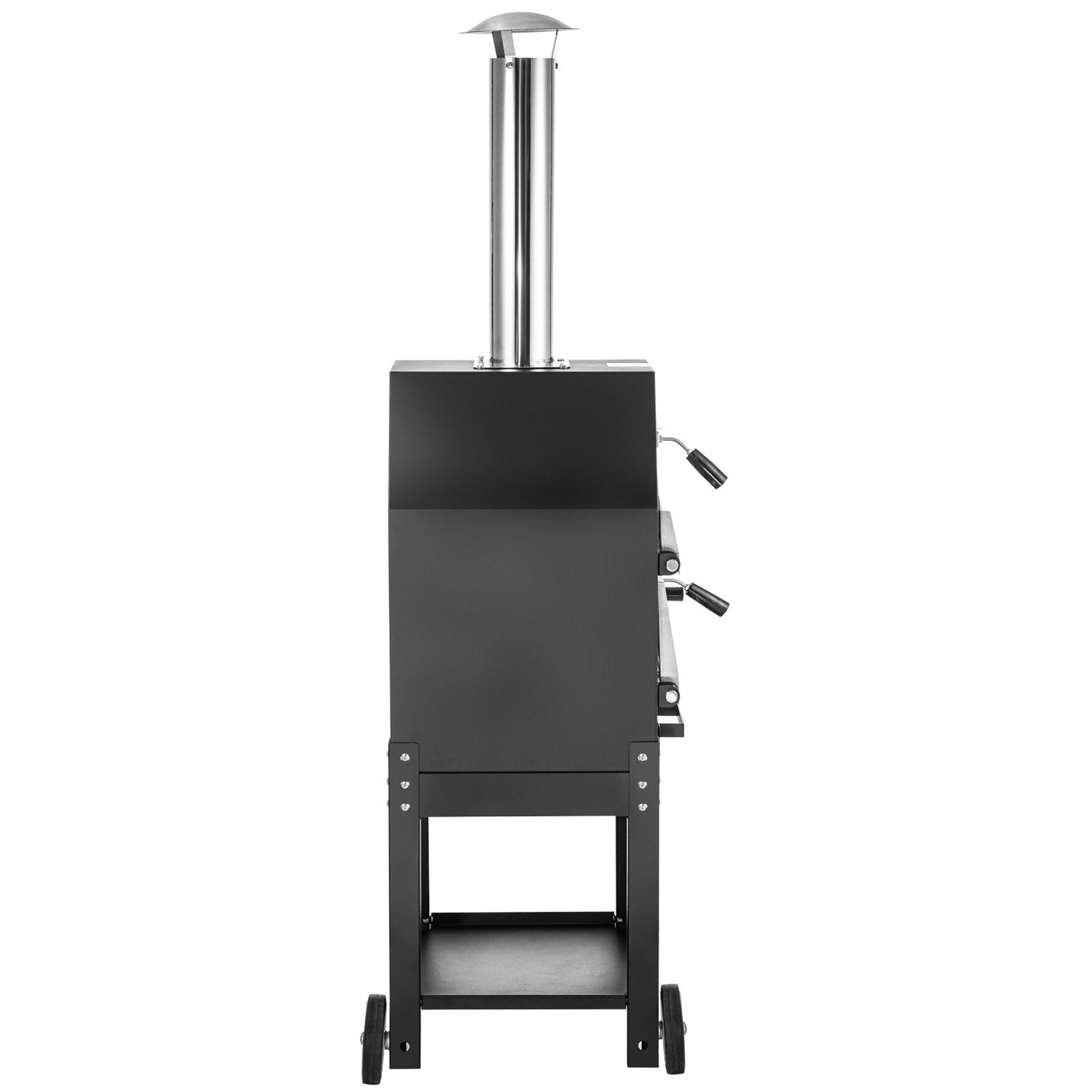 VEVOR Outdoor Pizza Oven, 12\" Wood Fire Oven, 2-Layer Pizza Oven Wood Fired, Wood Burning Outdoor Pizza Oven w/ 2 Removable Wheels, Wood Fired Pizza Maker Ovens w/ 900? Max Temperature for Barbecue 