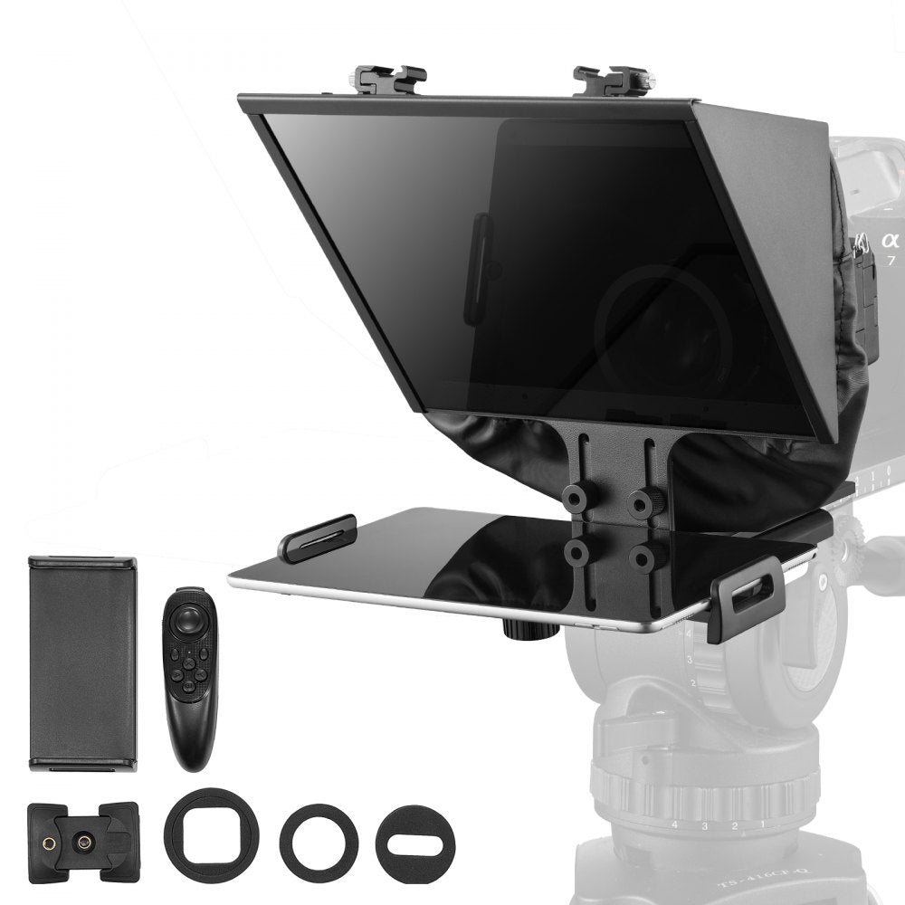 VEVOR 13'' Floor Type Teleprompter Remote for Webcam Smartphone Live Streaming 