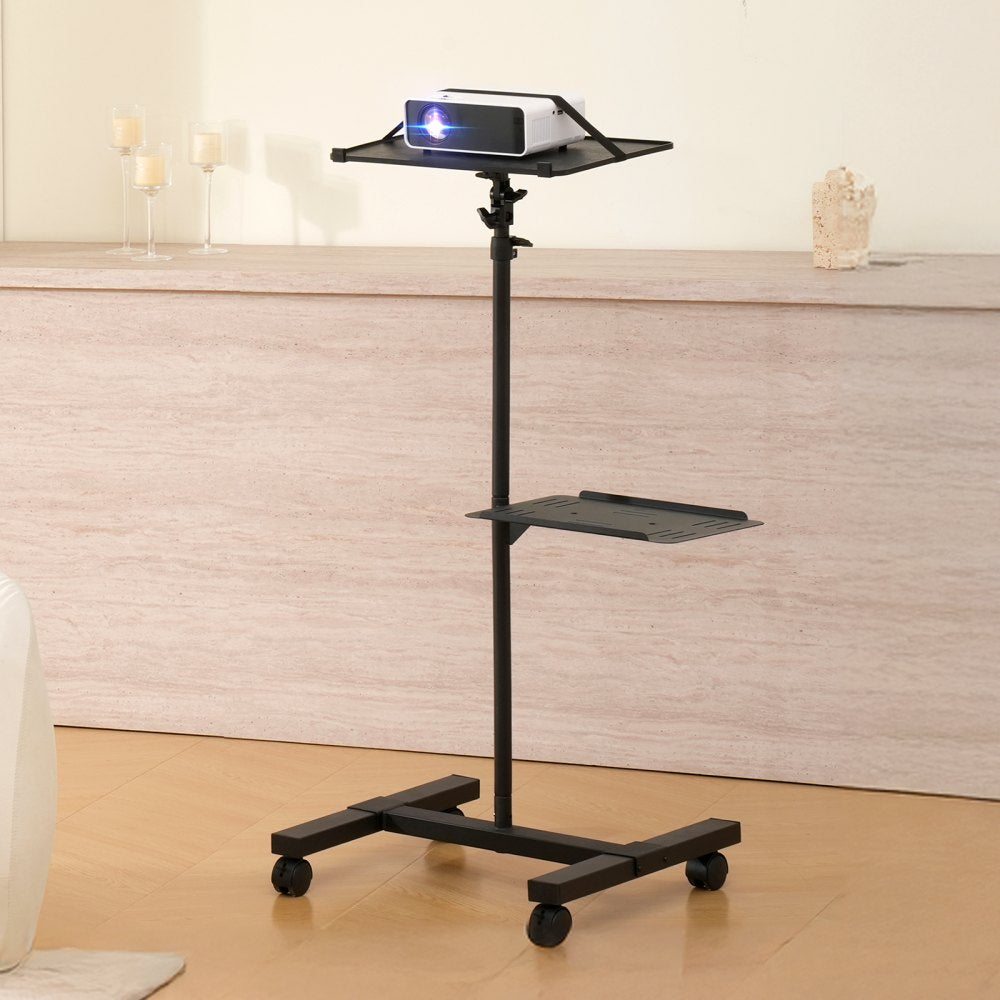 VEVOR Projector Stand with Wheels Projector Floor Stand Height from 22.8-57.3" 