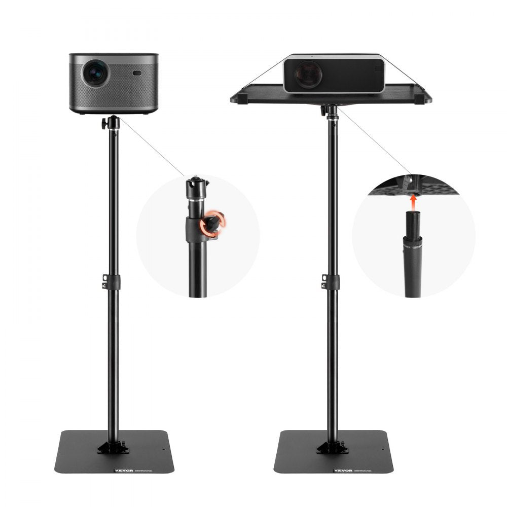 VEVOR Projector Stand Projector Floor Stand Adjustable Height from 30.3 to 63.4" 