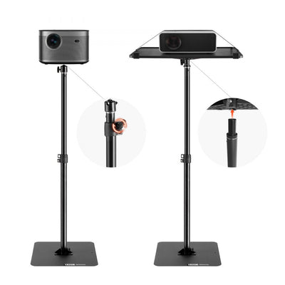 VEVOR Projector Stand Projector Floor Stand Adjustable Height from 30.3 to 63.4" 
