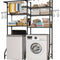 VEVOR Over Washer and Dryer Storage Shelf Two Row 6 Tiers Washer Rack Black