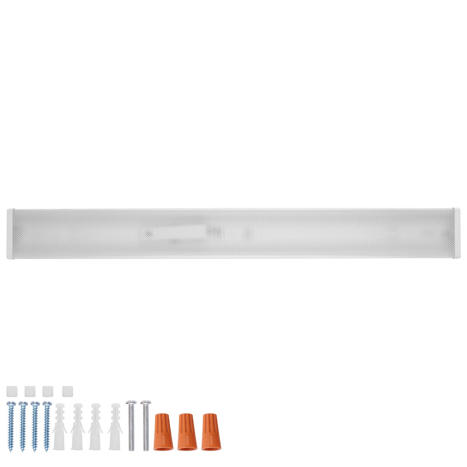 VEVOR 4FT LED Wraparound Light, 40W, 4500LM Flush Mount LED Shop Light, 6500K Daylight LED Kitchen Ceiling Lighting Fixtures, for Garage Office Laundry Craft Room Fluorescent Tube Replacement, FCC 