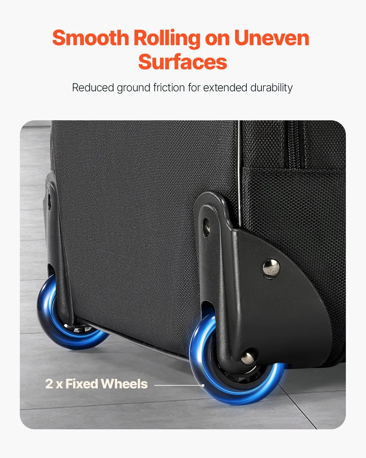 VEVOR Rolling Laptop Bag 15.6 Inch Wheeled Computer Bag for Women & Men Black