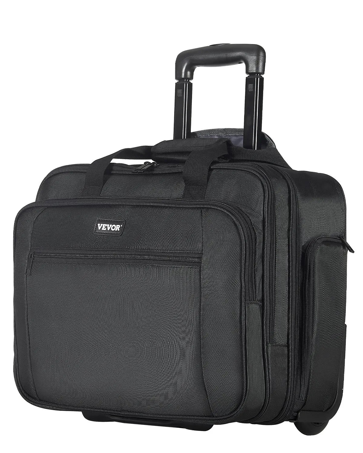 VEVOR Rolling Laptop Bag 17.3 Inch Wheeled Computer Bag for Women & Men Black
