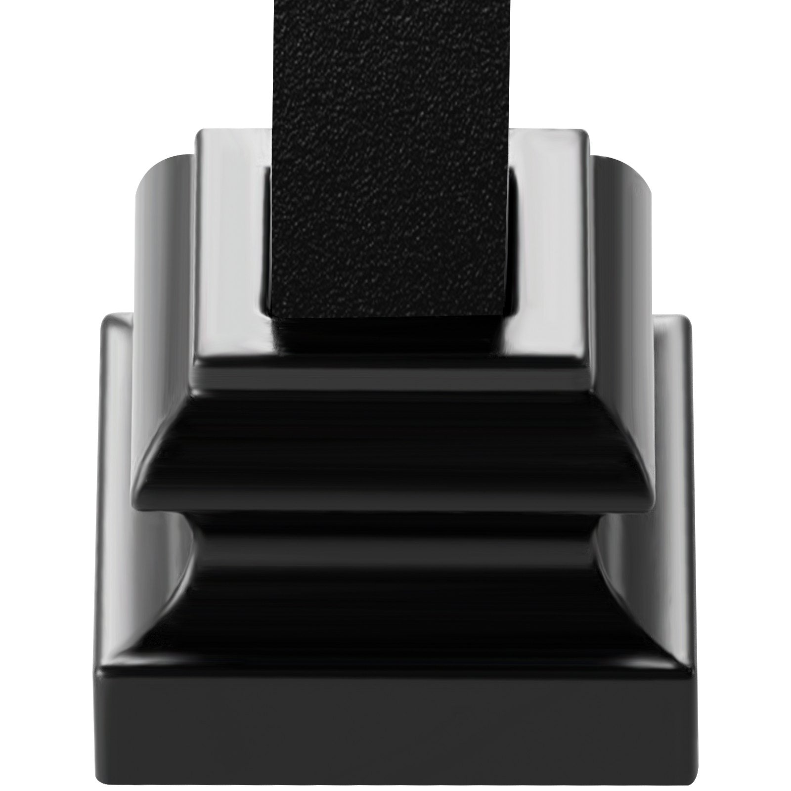 VEVOR Aluminum Alloy Baluster Shoes Stair Flat Shoe with Screw Holes for 1/2 Inch Square Scroll Basket Twist Knuckle Staircase Balusters Metal Spindle Railing, Satin Black (50 Pcs) 