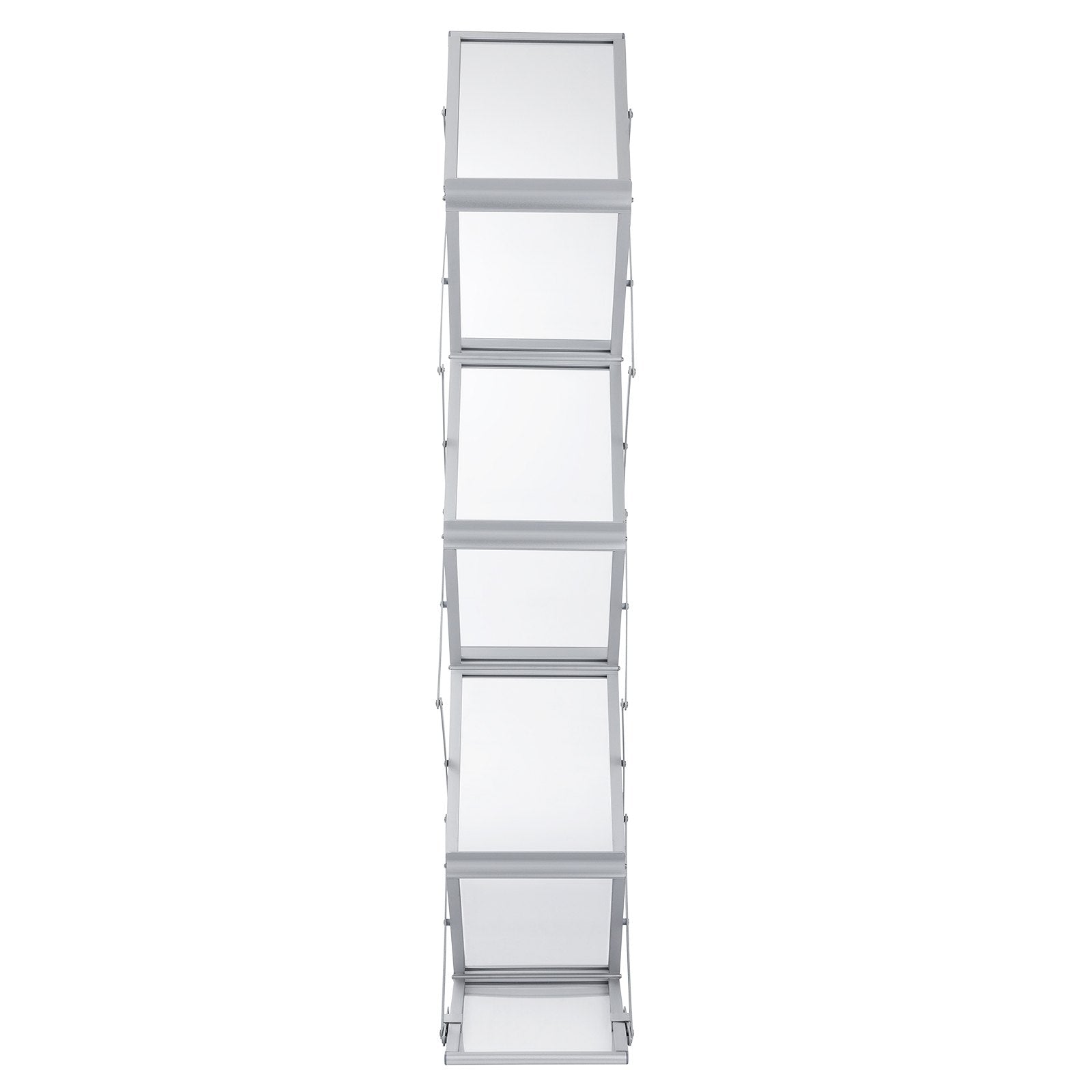 VEVOR Literature Rack, 6 Pockets, Pop up Aluminum Magazine Rack, Lightweight Catalog Holder Stand w/ Carrying Bag for Hotel, Trade Show, Exhibition, Office, Retail Store 