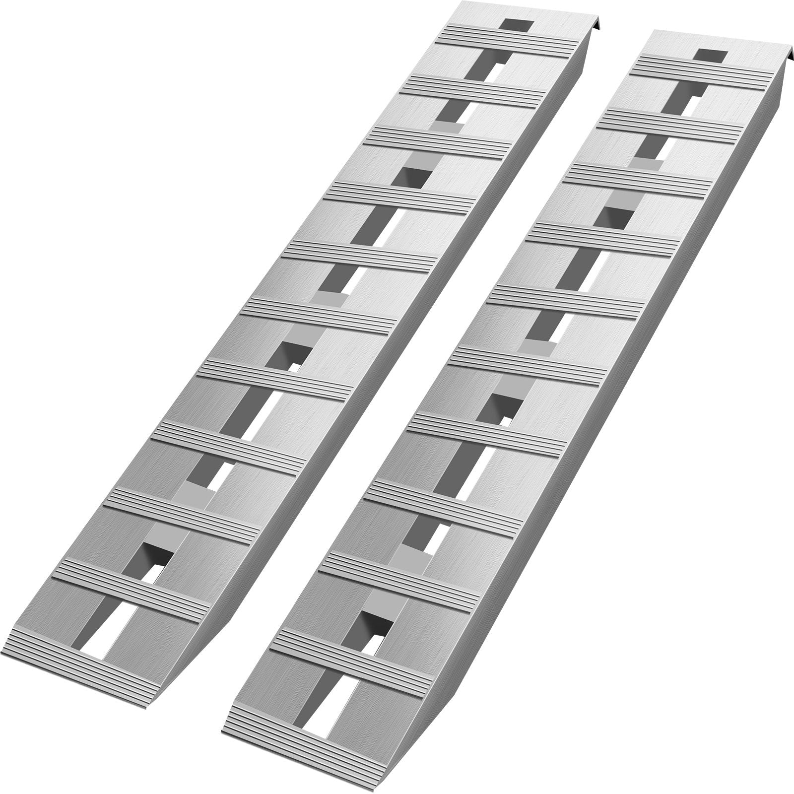 VEVOR 60'' X 12''X 2.5'' Aluminum Trailer Ramps 6000LBS Total Beavertail Hook End 1 Pair 2 Ramps 