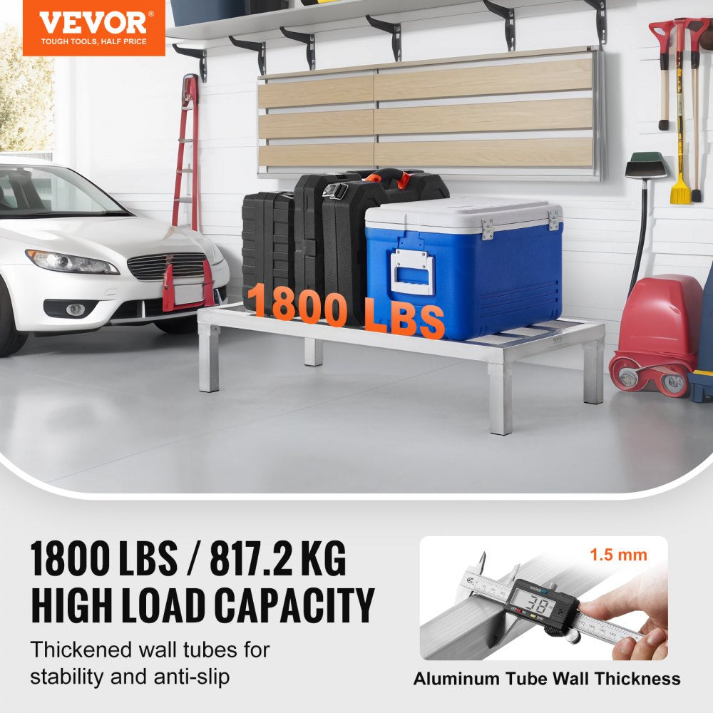 VEVOR Aluminum Dunnage Rack Stationary Dunnage Rack 36” x 20” x 8” Storage Rack 