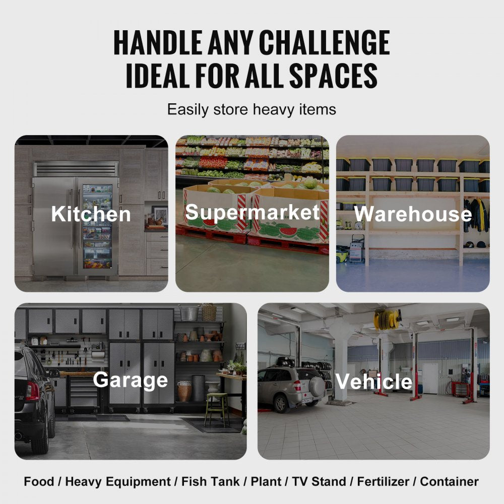 VEVOR Aluminum Dunnage Rack Stationary Dunnage Rack 48” x 14” x 8” Storage Rack 