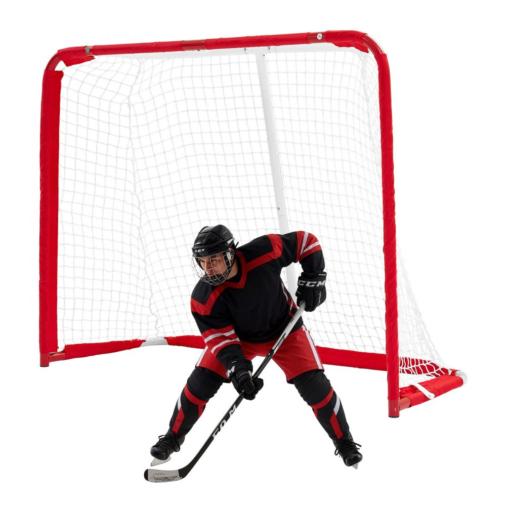 56" x 44.5" Street Hockey Goal with Heavy-Duty Steel Frame & 5-Ply Net