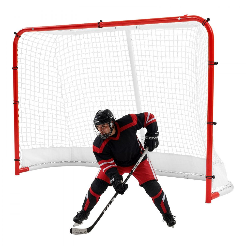 72" x 48" Street Hockey Goal with Heavy-Duty Steel Frame & 5-Ply Net