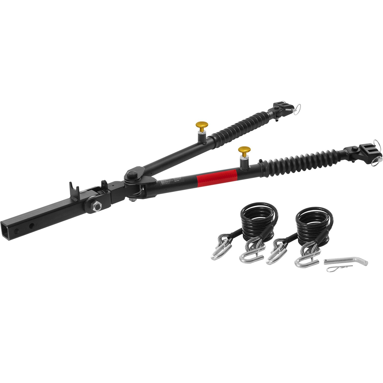 VEVOR Tow Bar Bumper Mount Tow Bar 7500 lbs Fits 2-inch Connector with Ropes 