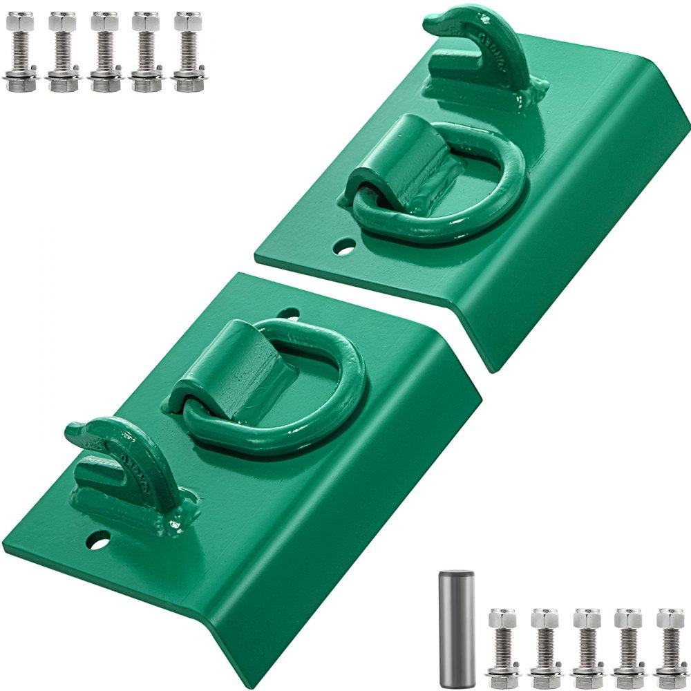 VEVOR Tractor Bolt on Hooks, 1/4\" Bolt on Grab Hooks, 4700LBS G70 Forged Bolt on Hooks for Tractor Bucket with 1/2\" Shackles, Work Well for Tractor Bucket, RV, UTV, Truck Hardware Included 