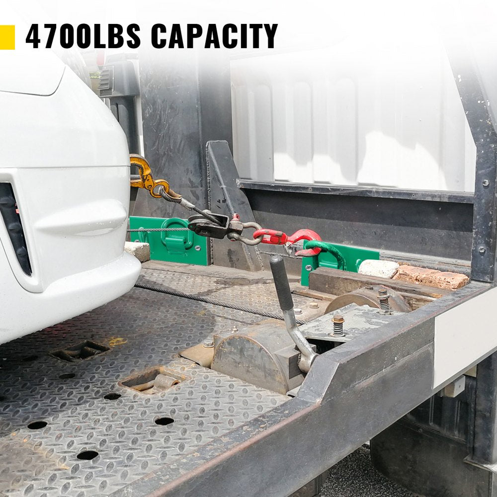 VEVOR Tractor Bolt on Hooks, 1/4\" Bolt on Grab Hooks, 4700LBS G70 Forged Bolt on Hooks for Tractor Bucket with 1/2\" Shackles, Work Well for Tractor Bucket, RV, UTV, Truck Hardware Included 