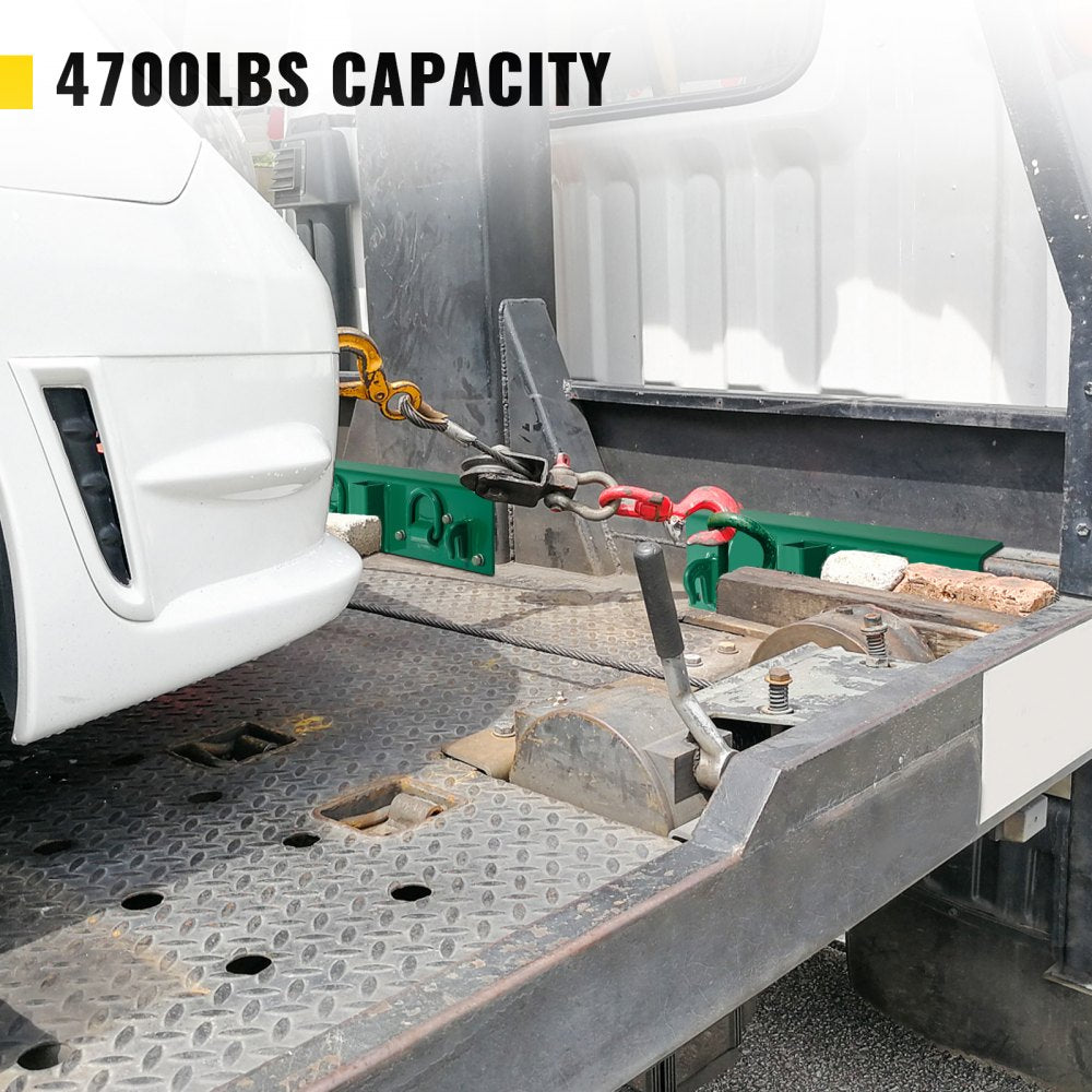 VEVOR Tractor Bolt on Hooks, 1/4" Compact Bolt on Grab Hooks, Max 4700LBS G70 Forged Bolt on Hooks for Tractor Bucket w/ 1/2" Shackles, Work Well for Tractor Bucket, RV, UTV, Truck Hardware Include 