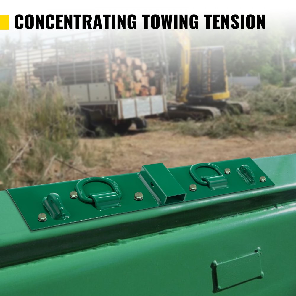 VEVOR Tractor Bolt on Hooks, 1/4" Compact Bolt on Grab Hooks, Max 4700LBS G70 Forged Bolt on Hooks for Tractor Bucket w/ 1/2" Shackles, Work Well for Tractor Bucket, RV, UTV, Truck Hardware Include 