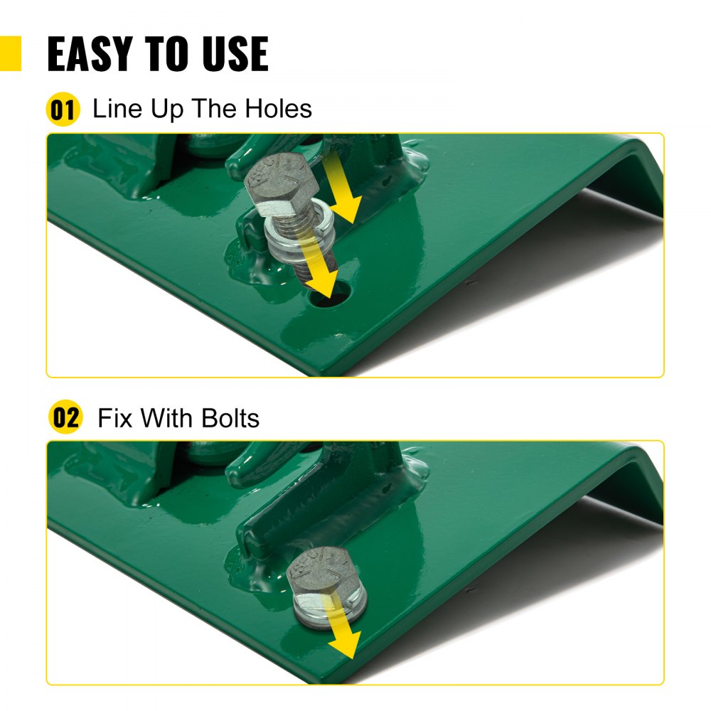 VEVOR Tractor Bolt on Hooks, 1/4" Compact Bolt on Grab Hooks, Max 4700LBS G70 Forged Bolt on Hooks for Tractor Bucket w/ 1/2" Shackles, Work Well for Tractor Bucket, RV, UTV, Truck Hardware Include 