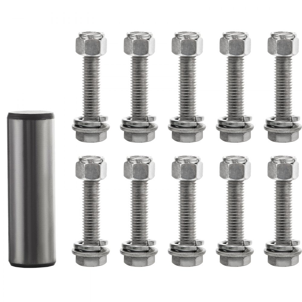 VEVOR Tractor Bolt on Hooks, 1/4" Compact Bolt on Grab Hooks, Max 4700LBS G70 Forged Bolt on Hooks for Tractor Bucket w/ 1/2" Shackles, Work Well for Tractor Bucket, RV, UTV, Truck Hardware Include 