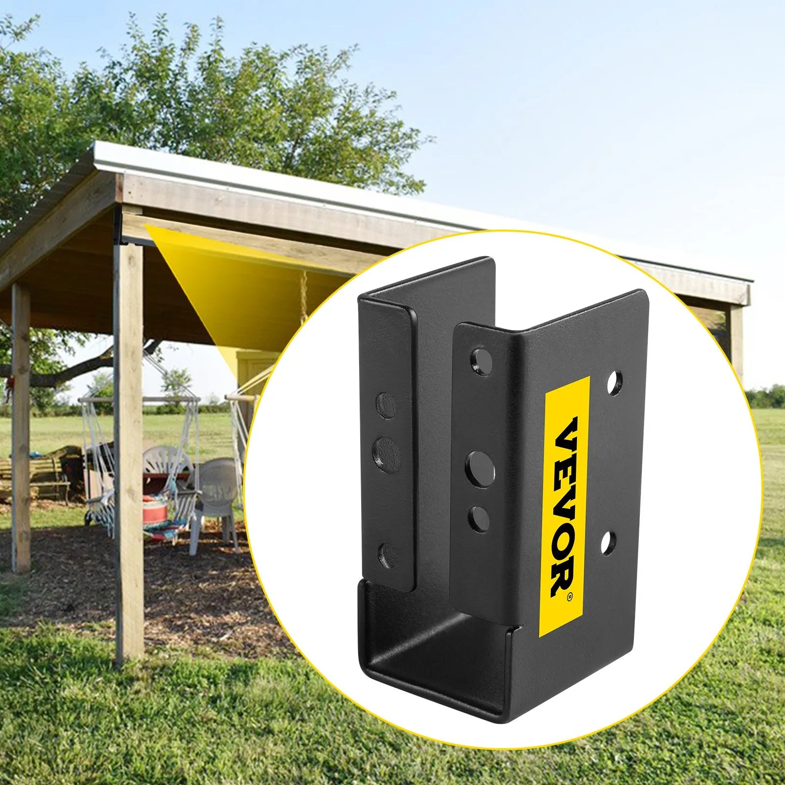 VEVOR Concealed Joist Hanger, 2"x4" Outdoor Accent Concealed-Flange, Pack of 24 Concealed Joist Bracket, Q235 Steel Plate Powder-Coated Concealed Face Mount Joist Hanger for 2"x4" Beam Swing, 3.7