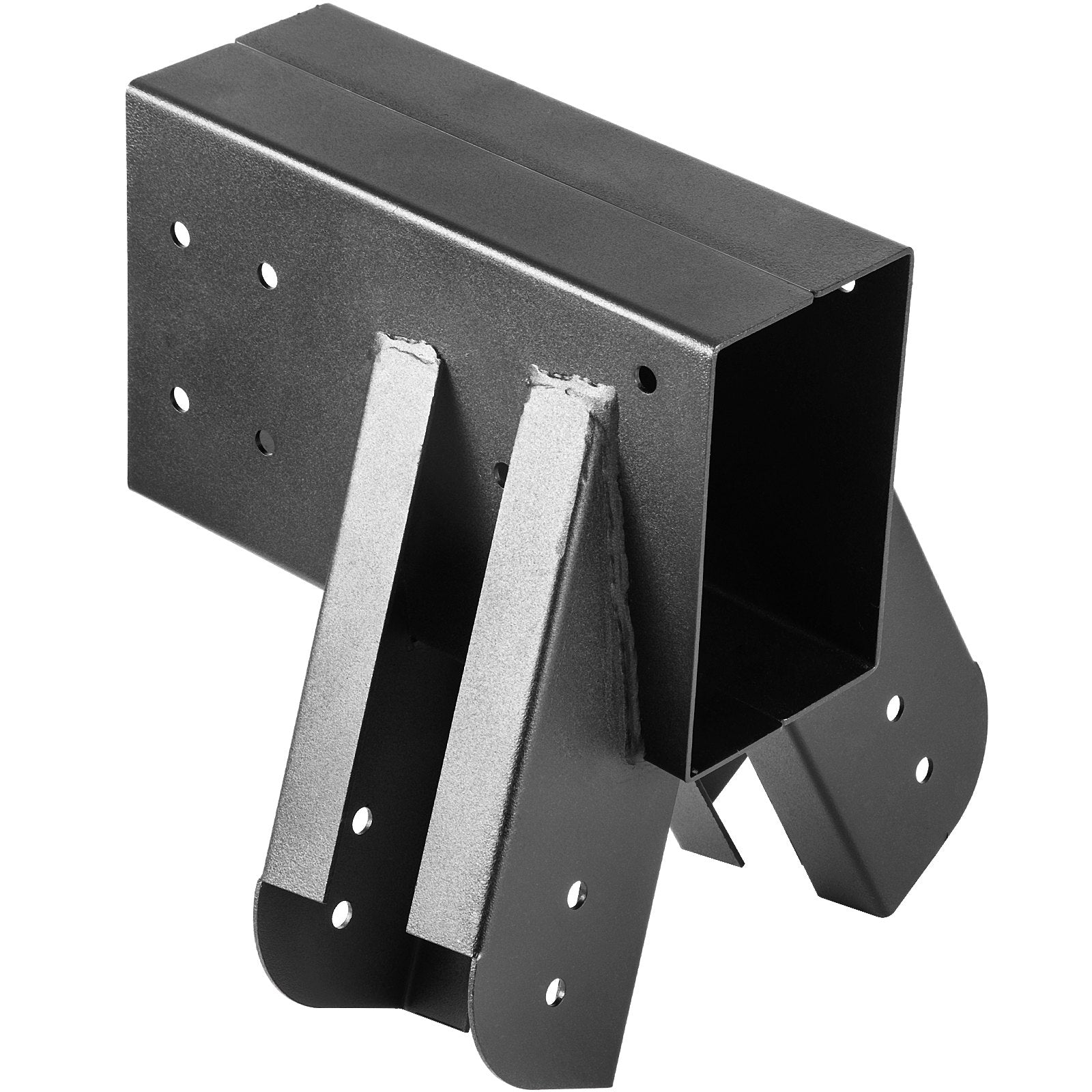 VEVOR Swing Set Bracket 9.84" Swing Bracket A-Frame Construction Swing Set Hardware Iron Material with Black Powder Coated DIY Swing Set End Bracket Swing Set Kit for 2(4x4") Legs & 1(4x6") beam-2PCS 