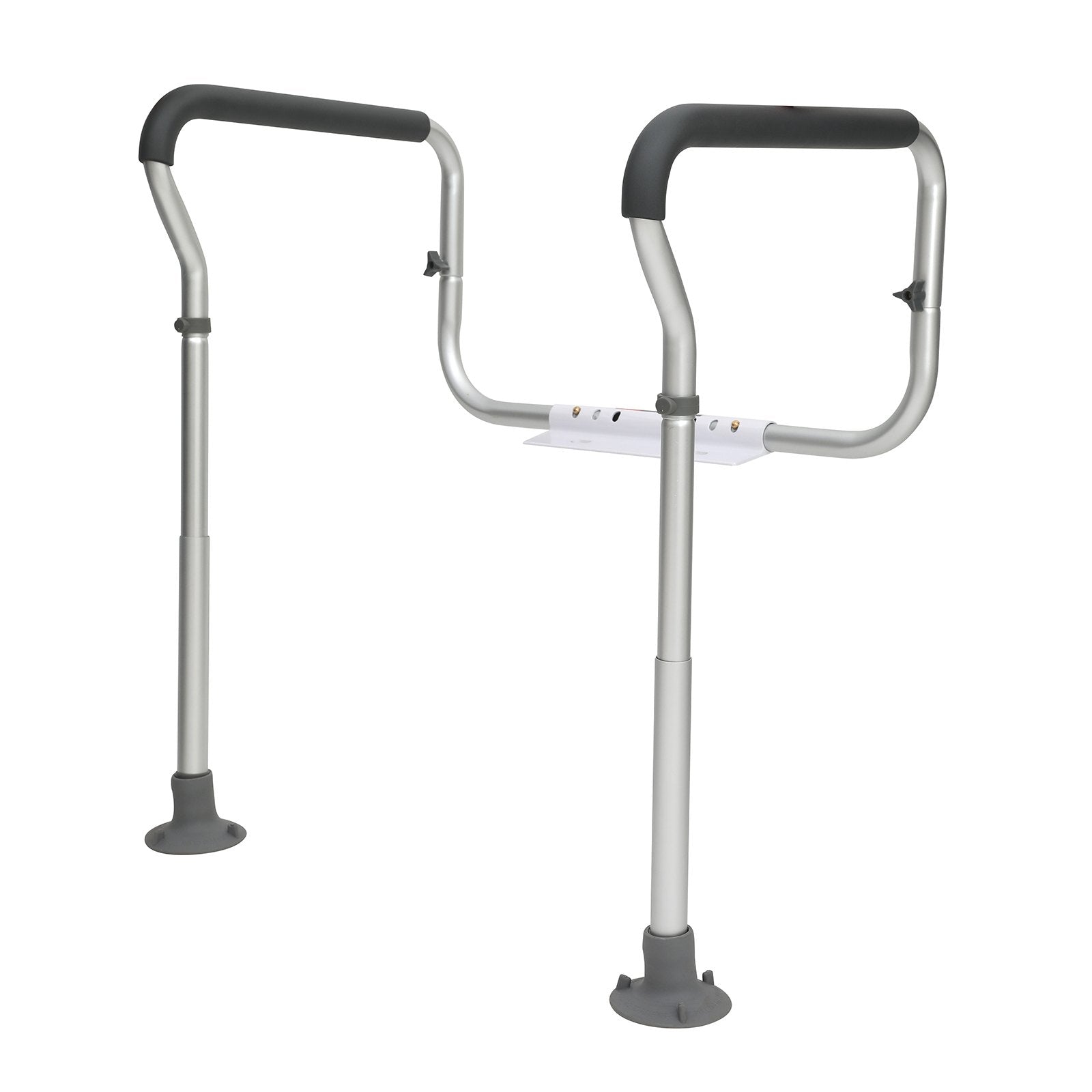 VEVOR Toilet Safety Rail, Bathroom Toilet Seat Frame, Adjustable Width & Height Fit Most Toilets, Supports 300lbs, Toilet Handles Grab Bars with Padded Armrests for Handicap, Disabled, Seniors 
