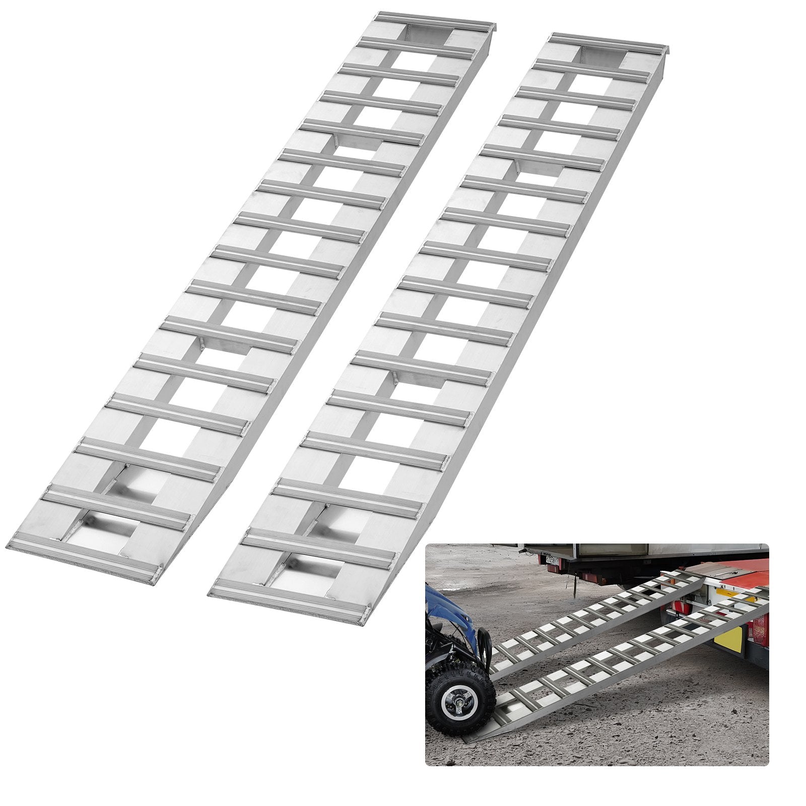 VEVOR 94" x 15" Aluminum Ramps 6000 LBS Capacity Loading Ramps 2PCS 