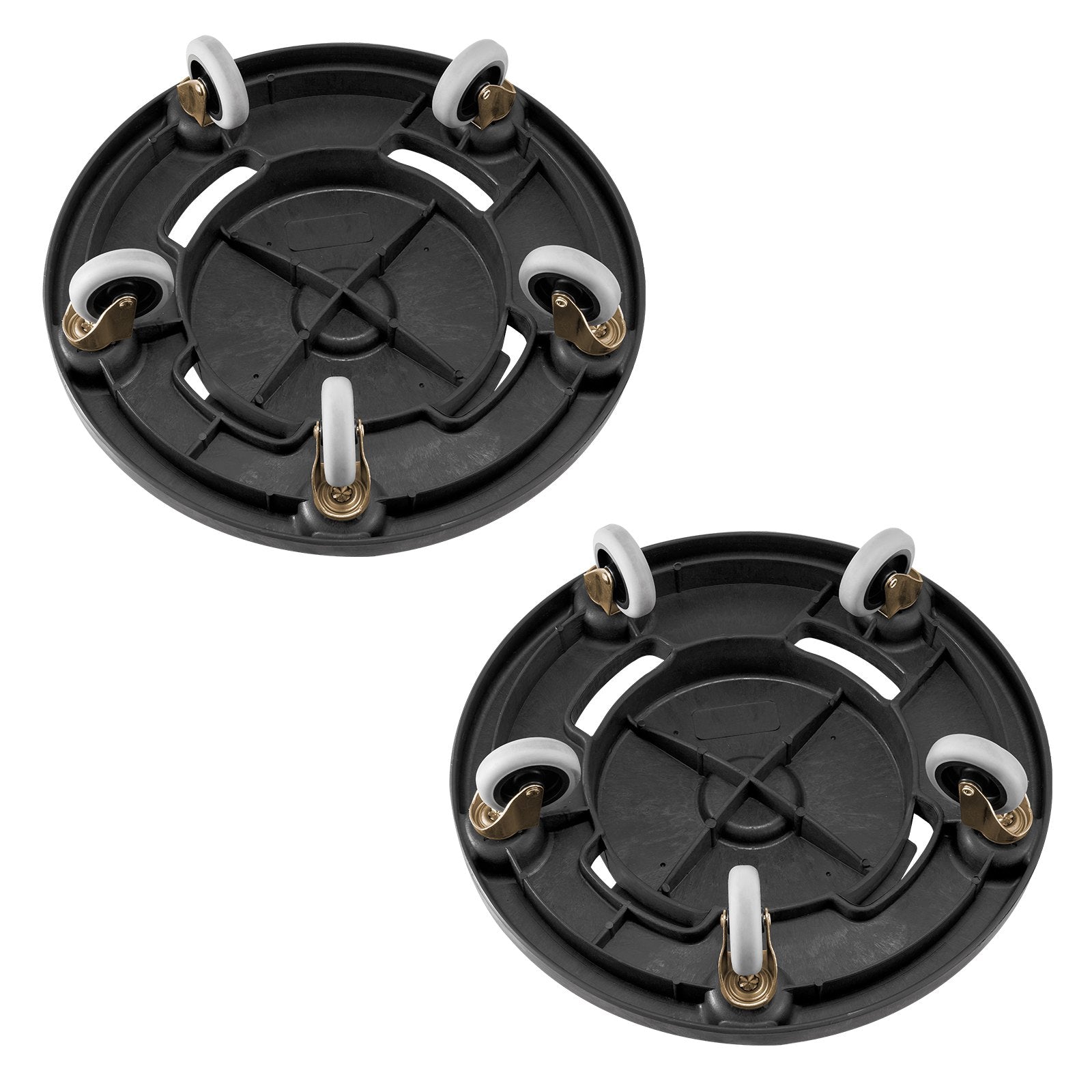 VEVOR 2 Packs Round Trash Can Dolly Fit 20, 32, 44, 55 Gal Garbage Container 